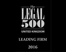 Legal 500 leading firm 2016.