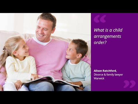 What is a child arrangements order?