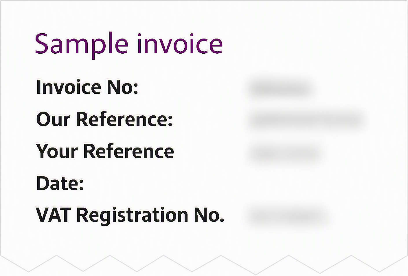 Sample invoice.