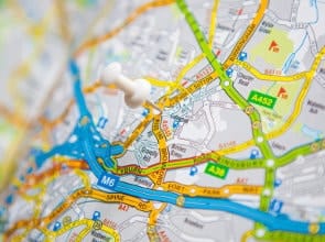 Map showing Birmingham.