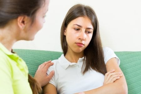 teenager upset by divorce